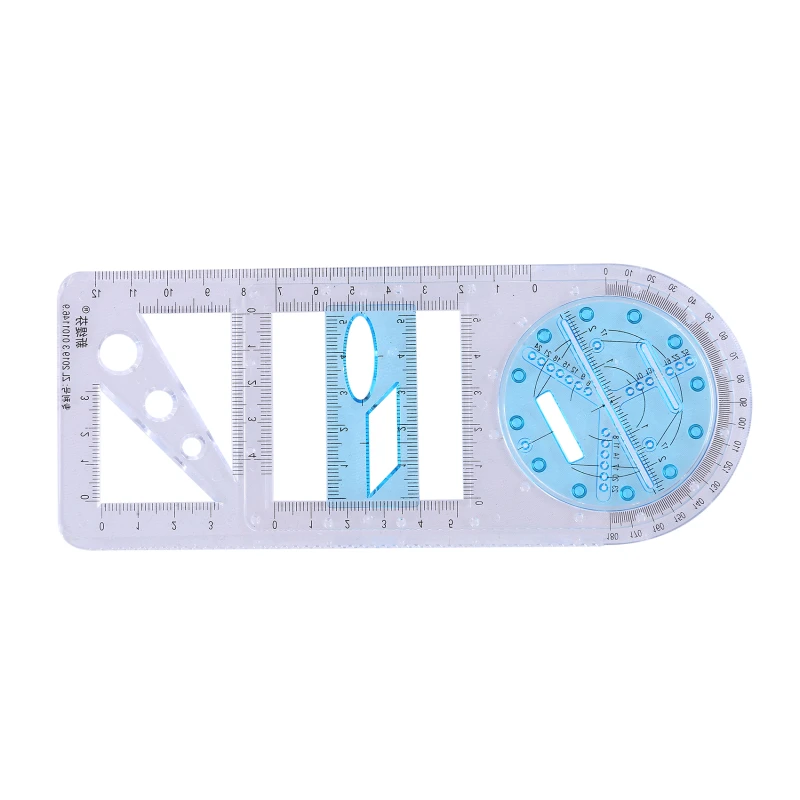 

Multifunctional Geometric Ruler Geometric Drawing Template Measuring Tool For School Office Architecture Supply School Ruler