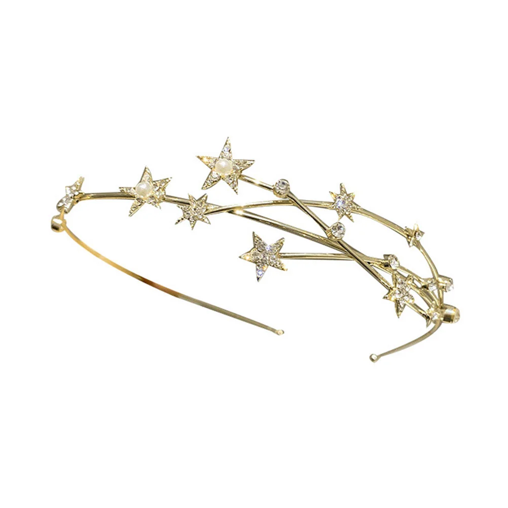 

1Pc Glitter Star Hairband Elegant Rhinestone Hair Decor Jewelry for Girls
