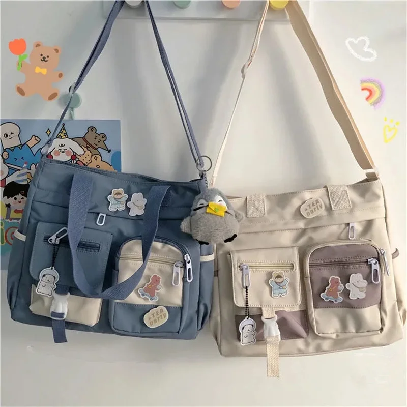 

Waterproof Canvas Women Handbags Shoulder Bags Nylon Ladies Tote Messenger Bag Oxford Handbag Cross body Bags for Girls Satchels