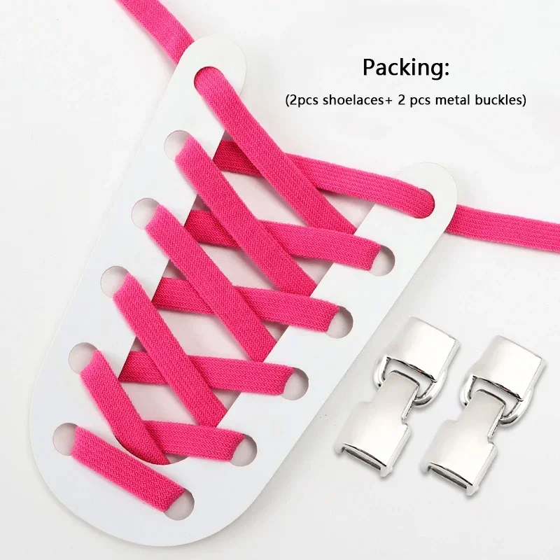 1 пара эластичных шнурков для кроссовок шнурки без завязок металлические крючки