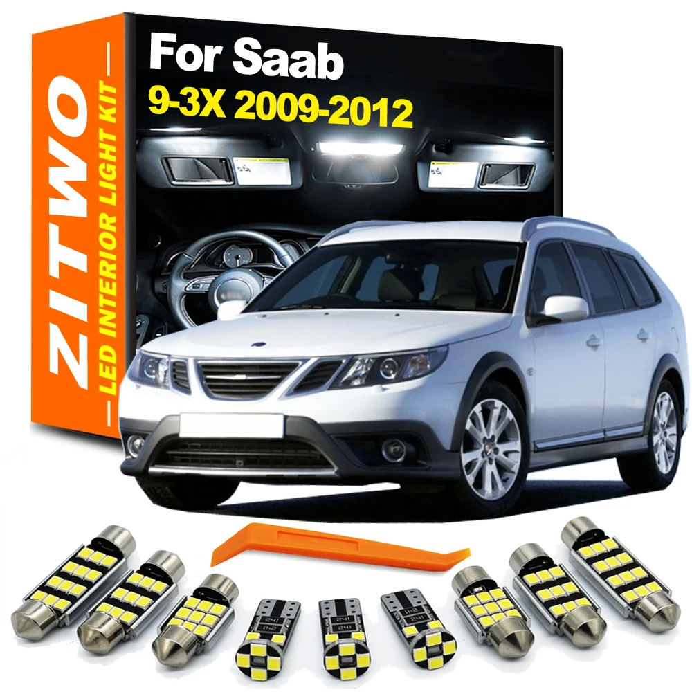 

ZITWO 14Pcs LED Interior Dome Map Reading Trunk Light Bulb Kit For Saab 9-3X 93X 2009 2010 2011 2012 Canbus No Error Accessories