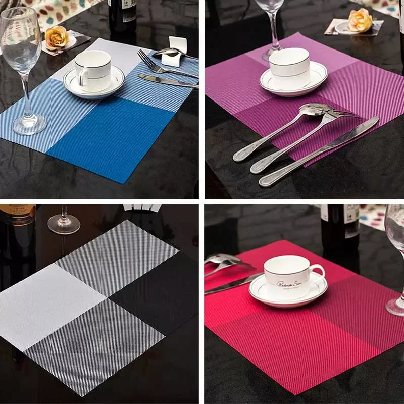 

NEW2023 New Fashion PVC Dining Table Placemat Kitchen Tool Tableware Pad Coaster Coffee Tea Place Mat -46