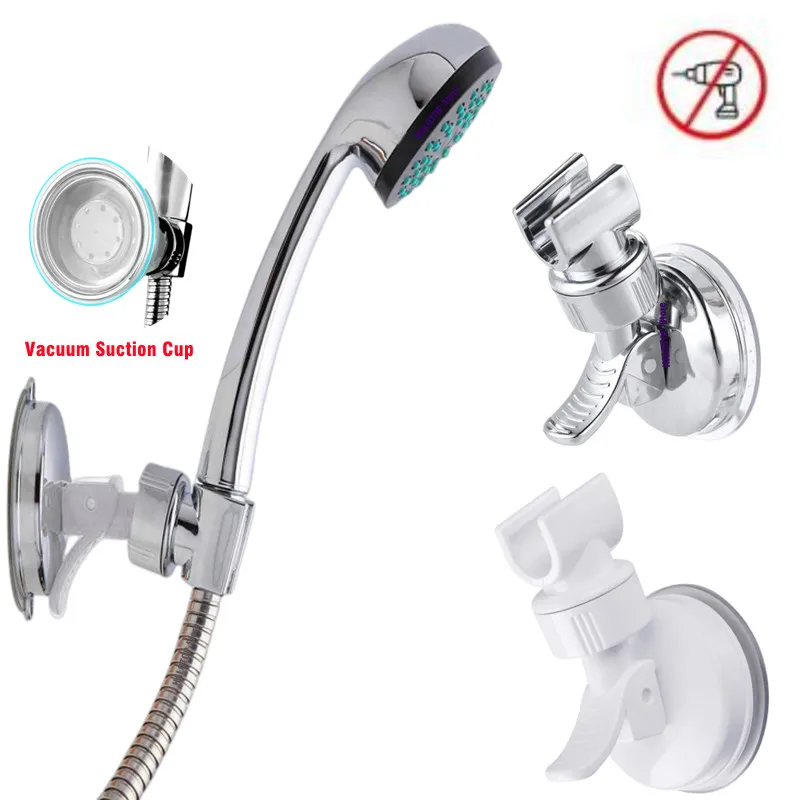 

Adjustable Vacuum Suction Shower Head Holder 360° Rotation Handheld Showerhead Holder Wall Mounted bathroom suction head bracket