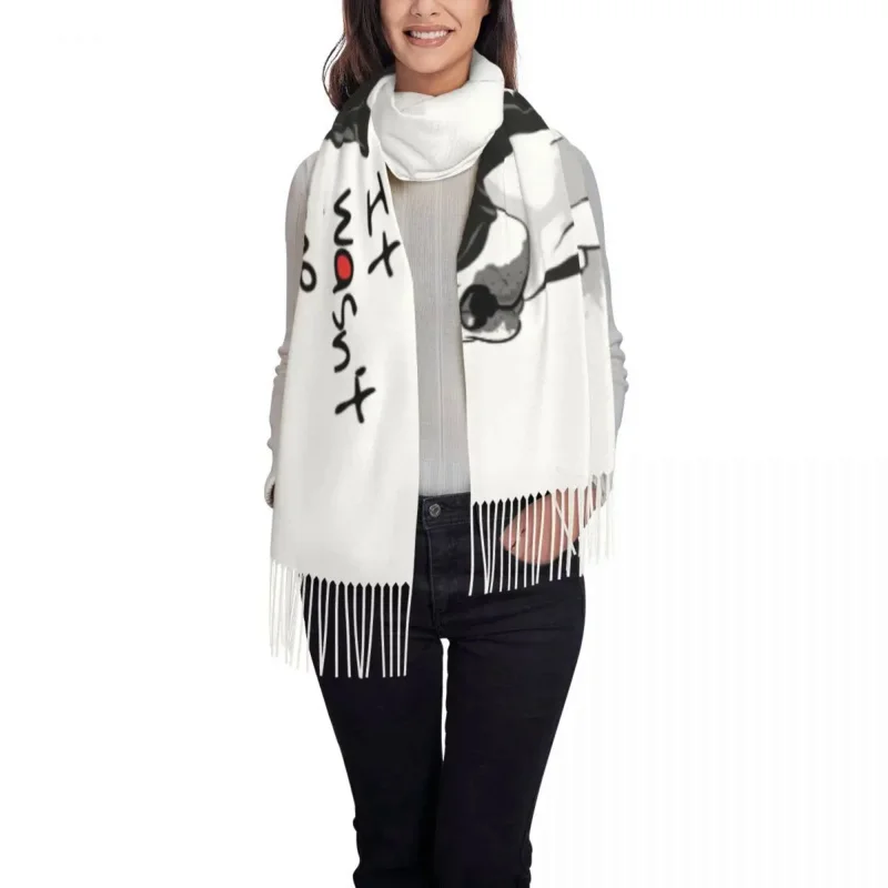 Рисунок 2 - Женский шарф с бахромой Boston Terrier