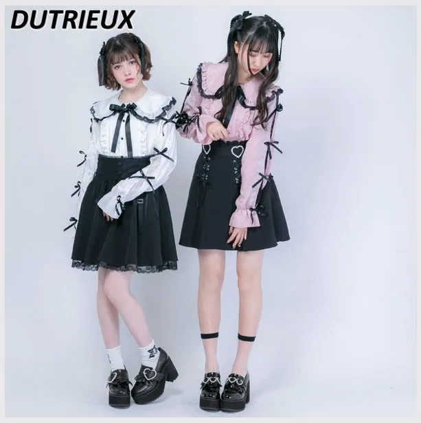 Непромокаемая обувь на платформе в японском стиле для девочек туфли-лодочки