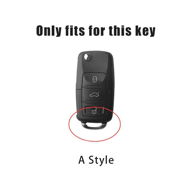 Фото Чехол для автомобильного ключа из кожи для Volkswagen VW Polo, Golf, Passat, Tiguan, Beetle, Caddy, T5, Up, Eos №2