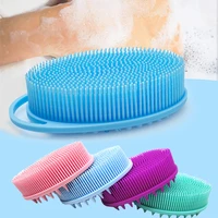 silicone bath shampoo brush cleaning mud decontamination massage back scrub body brush reusable exfoliating bath tool comb