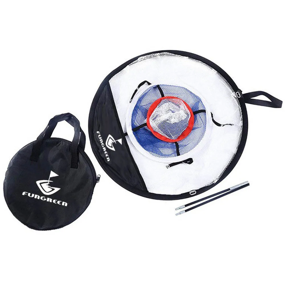 

Portable Pitching Cages Indoor Outdoor Beginners Playground Home Practice Mats Golf Chipping Net For Backyard Gift Foldable
