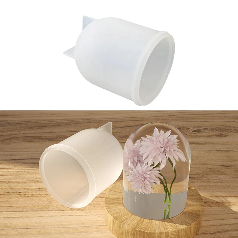 

Cylindrical Candle Mold Bottle Lamp Resin Mold Epoxy Lampshade Ornaments Mold Suitable for Diy Desktop Home Decorations