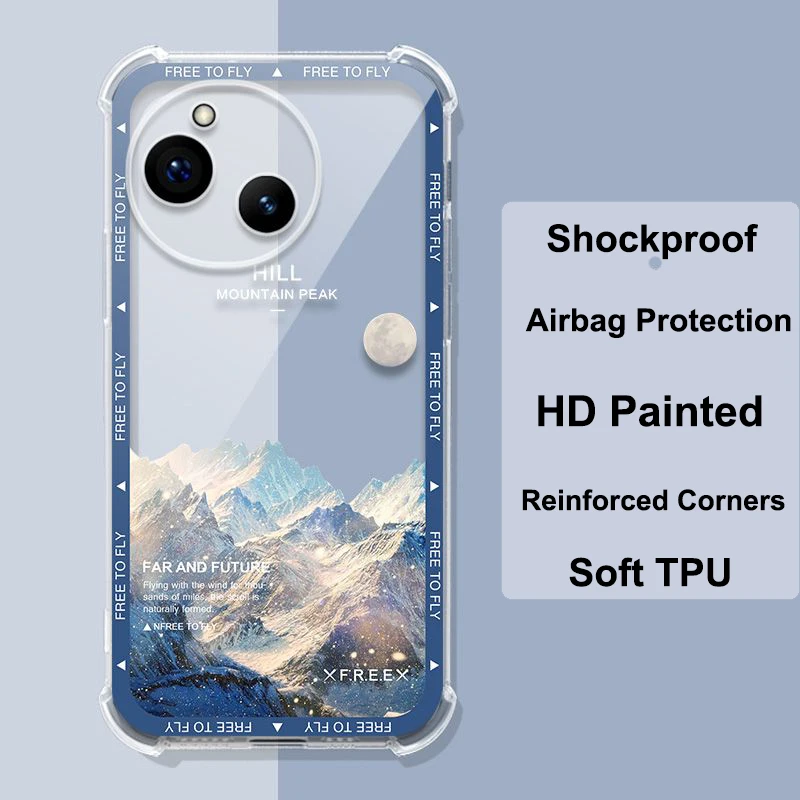 Прозрачный мягкий силиконовый чехол для Sharp Aquos R8 из ТПУ с защитой от падения Sense 7