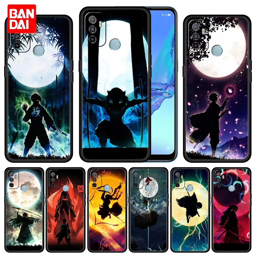 

Case for Oppo A3s A5s A9 A15 A31 A53 A52 A54 A74 A93 A94 F19 Pro 4G 2020 Funda Casing Cell Korea Cute Anime Demon Slayer