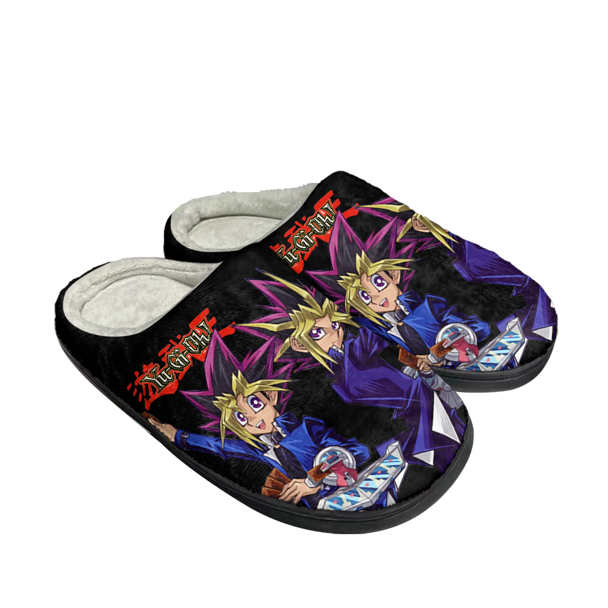 

Hot Yu-Gi-Oh Yami Mutou Millennium Puzzle Home Cotton Custom Slippers Mens Womens Sandals Plush Keep Warm Shoes Thermal Slipper