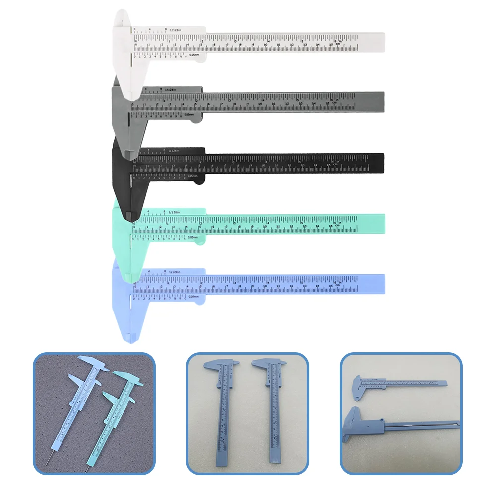 5 шт. измерительная линейка для бровей цифровой штангенциркуль пластиковый Wen Wan