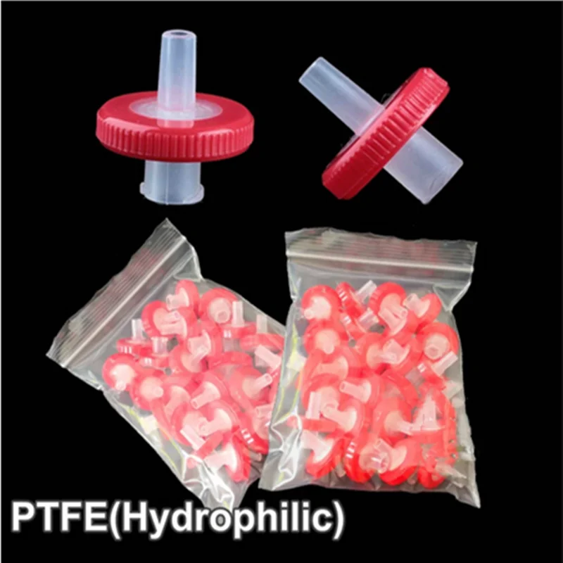 

100pcs Lab 13mm 25mm PTFE Luer Millipore Syringe Filter, Hydrophilic Needle Filter with 0.22/0.45/1.2um Membrane