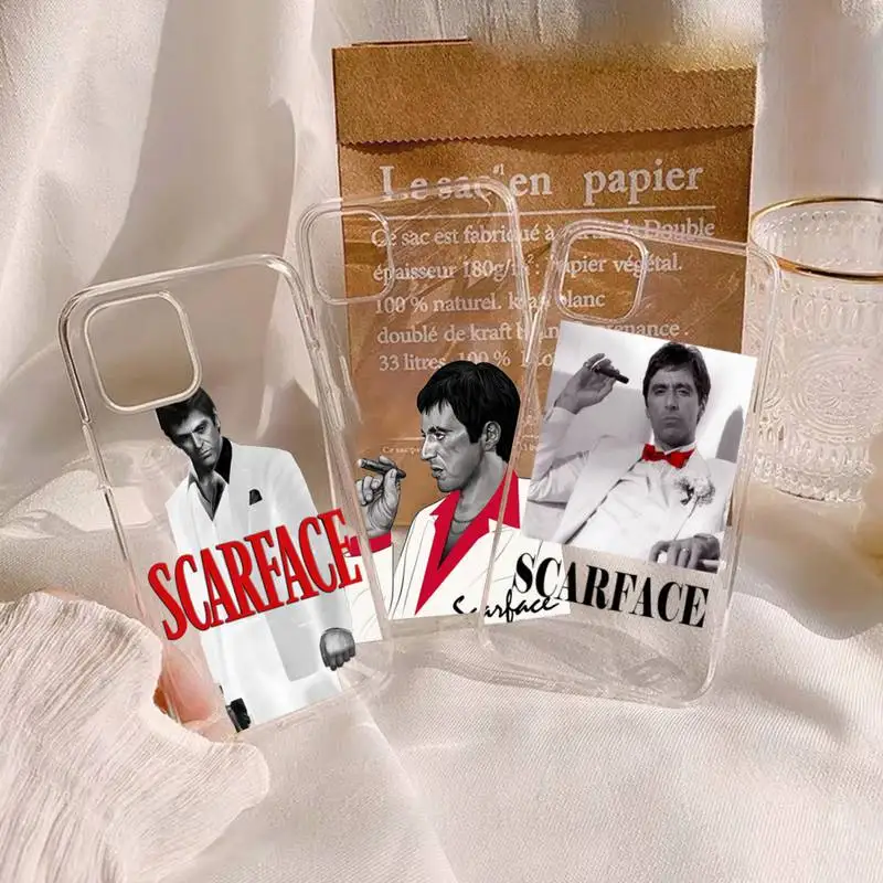 

Scarface 1983 film Al Pacino movie Phone Case Transparent soft For iphone 12 11 13 14 x xs xr pro max mini