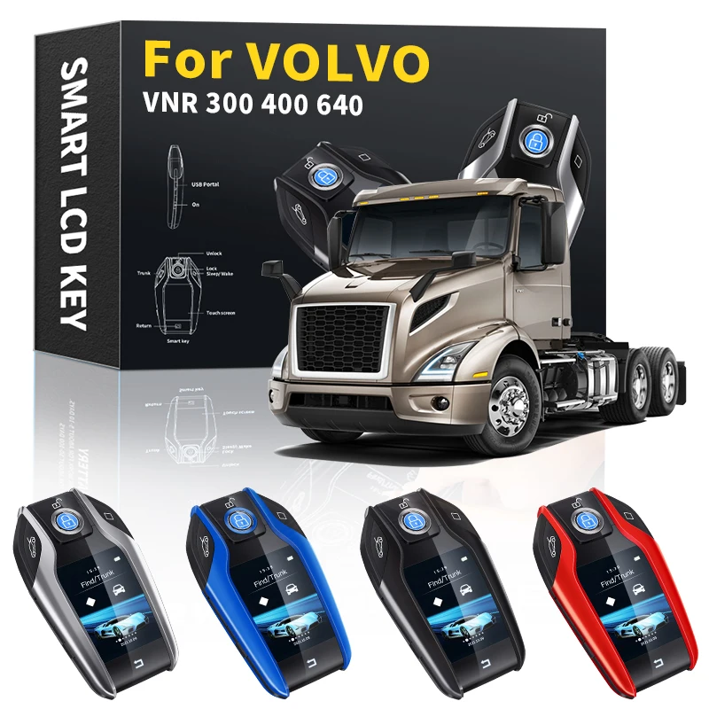 

For Volvo VNR 300 400 640 2000-2021 Car Remote Control Key LCD Display key modified key Smart keychain keys Car Accessorie
