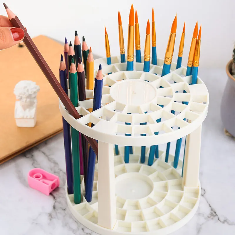 

Holes Pen Students Paint Paint Painting Supplies For Watercolor Holder Brush Stand Brush Portable Desk Organizer 49 Holder