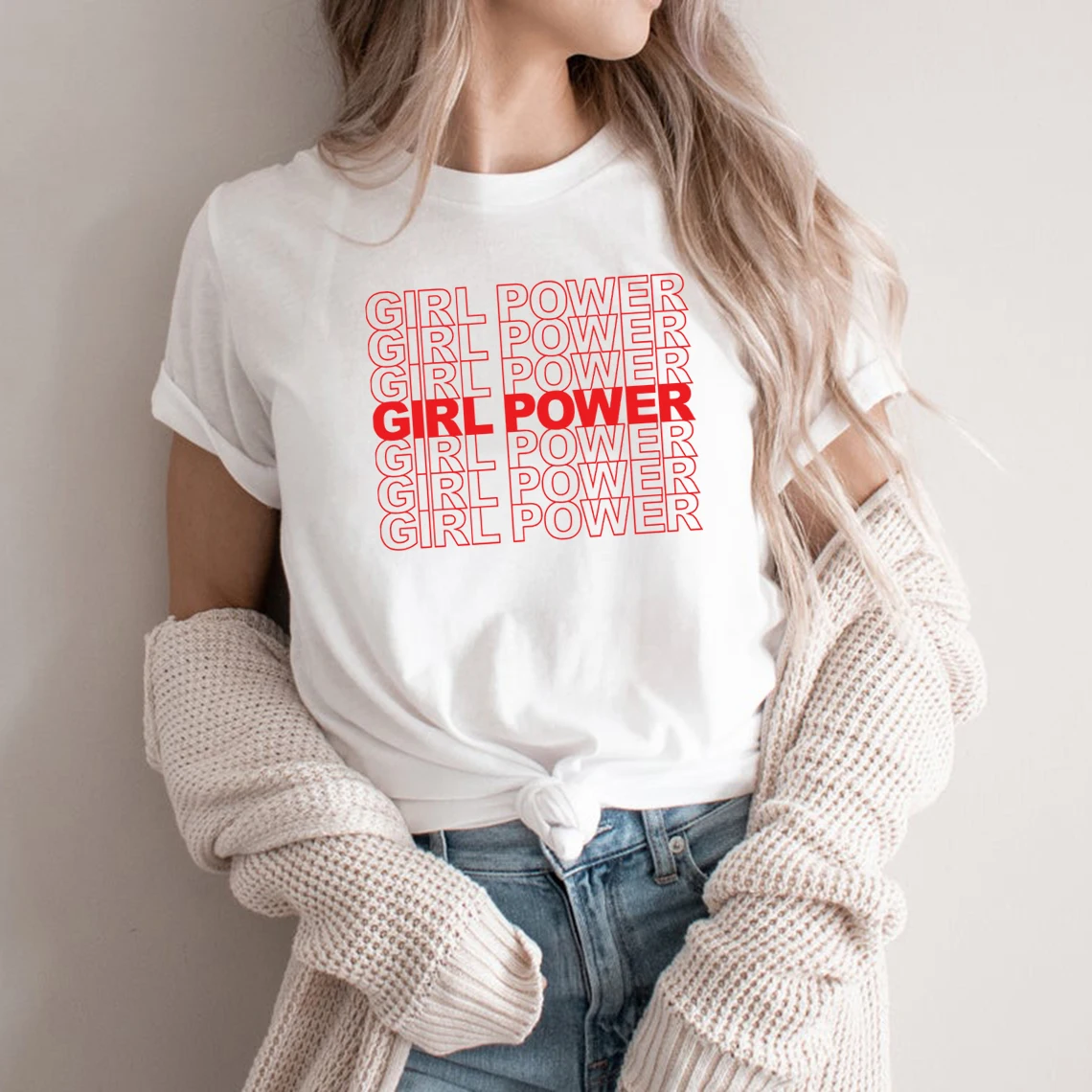 

Girl Power T-Shirt Feminist Shirt Equal Rights Tee Inspirational T Shirt Graphic T Shirts Girl Woman Tshirt Summer Plus Size Tee