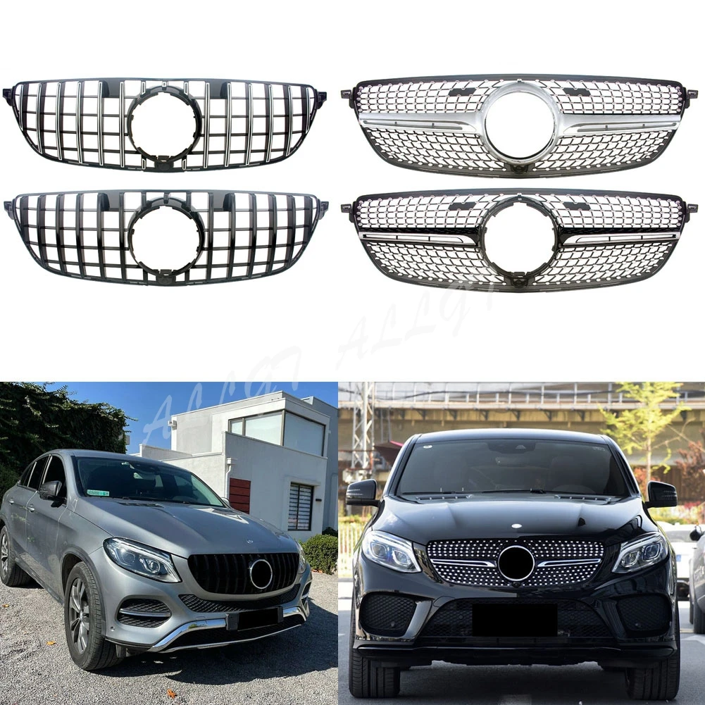 Car Sports Front Grill Bumper Grille For Mercedes Benz GLE Coupe C292 2015 2016 2017 2018 2019 2020 GT Diamond