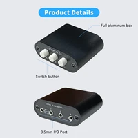 3 way d3 3 5mm stereo audio switch source input signal switcher selector splitter box mini