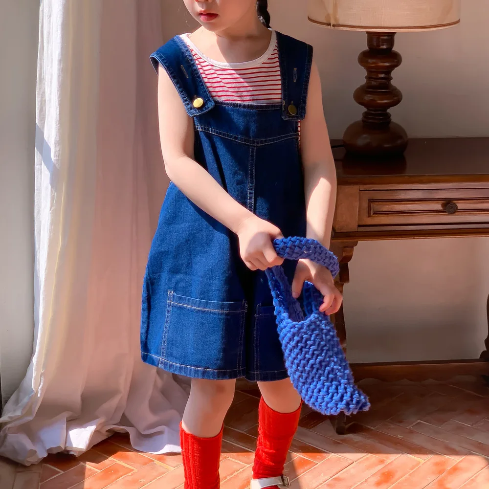 

Suspenders Baby Girl Denim Jumpsuit Short 2023 Children's Clothing Kids Vest and Overalls Two Piece Outfits Toddler Clothes Sets
