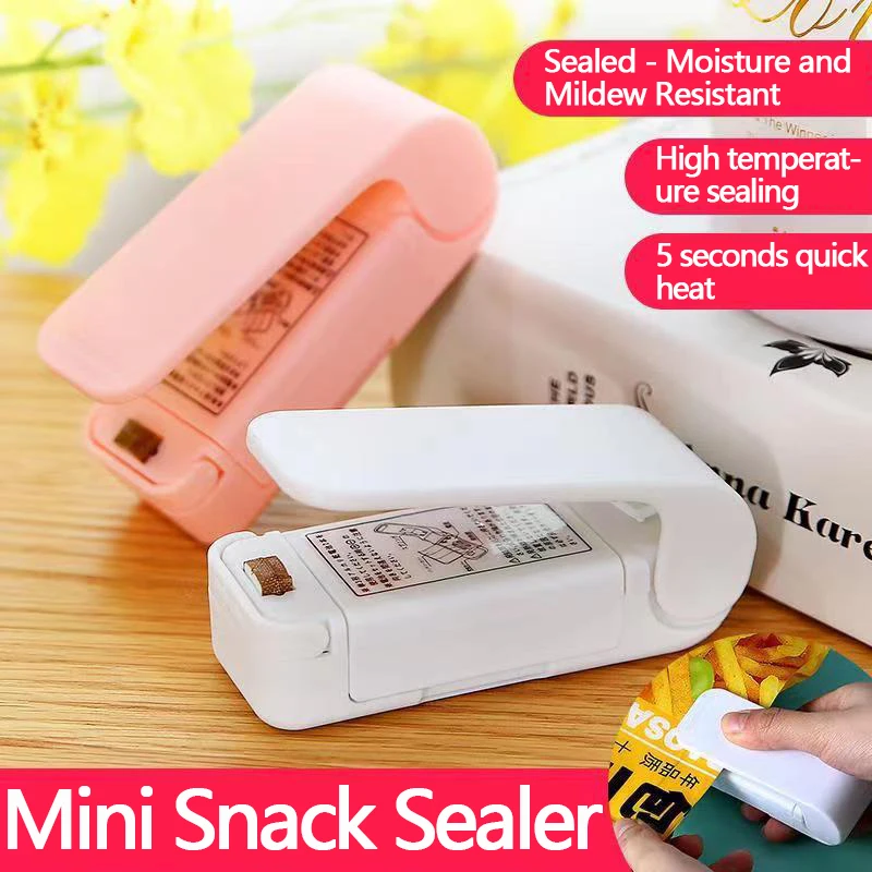 

Packing Storage Heating Seal Storage Food Clip Machine Bag Kitchen Sealing Gadgets Portable Sealer Machine Snack Mini Sealer