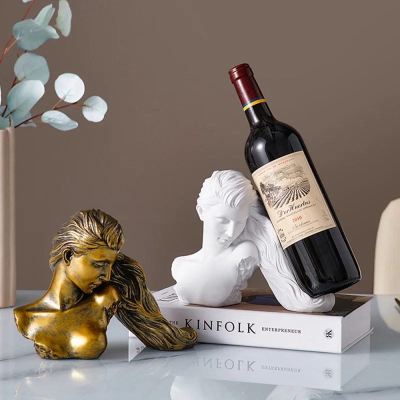 

Home Decoration Beauty Statue Wine Rack Sculpture Modern Art Nordic Living Room Tv Cabinet Ornament Office Decoration Gift