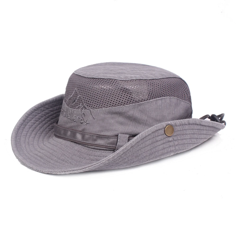 Aldult Fisherman Sun Hat Mountaineering Hat Fishing Outdoor 58cm Brocade Fisherman Hat UV Protection enlarge