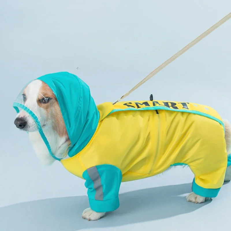 

Специальный дождевик с принтом корги, водонепроницаемая сумка на все четыре фута, для французских собак среднего размера, щенков, одежда для дождливого дня