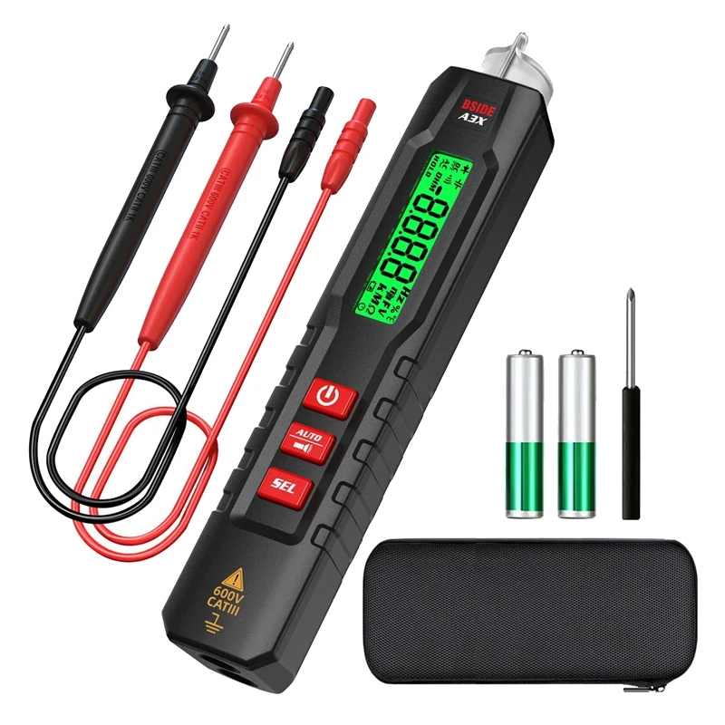 

Тестер напряжения BSIDE, Бесконтактный детектор напряжения переменного тока, измерение емкости и диодов, 3 результата