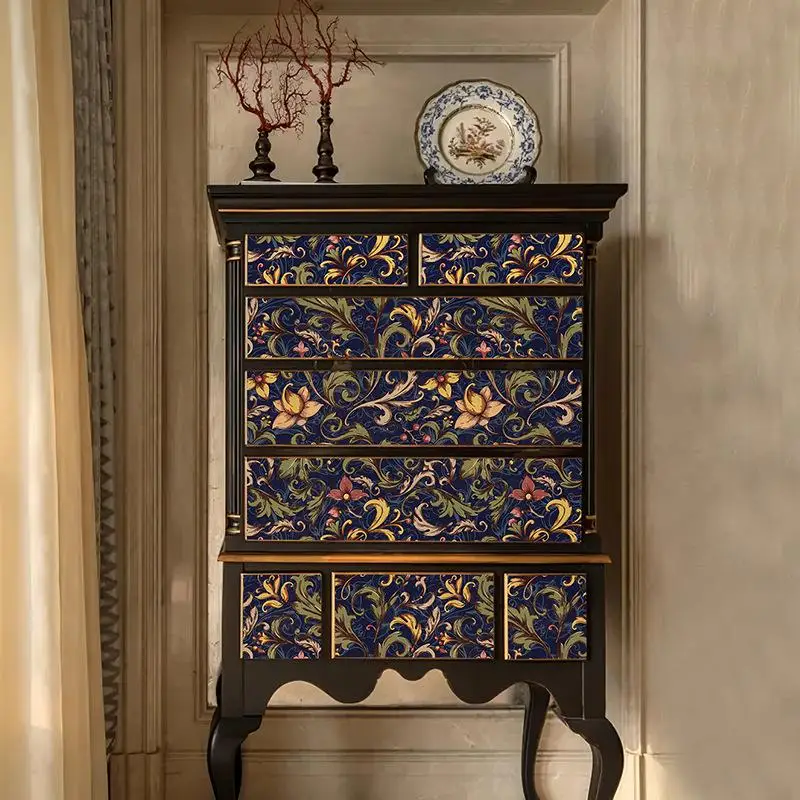 

Самоклеящиеся обои из ПВХ в пасторальном американском стиле с цветочным узором, рулон для спальни, гостиной, домашний декор, водонепроницаемые наклейки