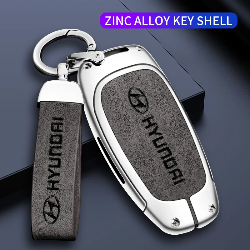 

Car Key Case Shell Auto Emblem Keychain Ring For Hyundai I30 I20 I10 I40 Tucson Santa-Fe Elantra Kona getz Sonata Genesis Coupe
