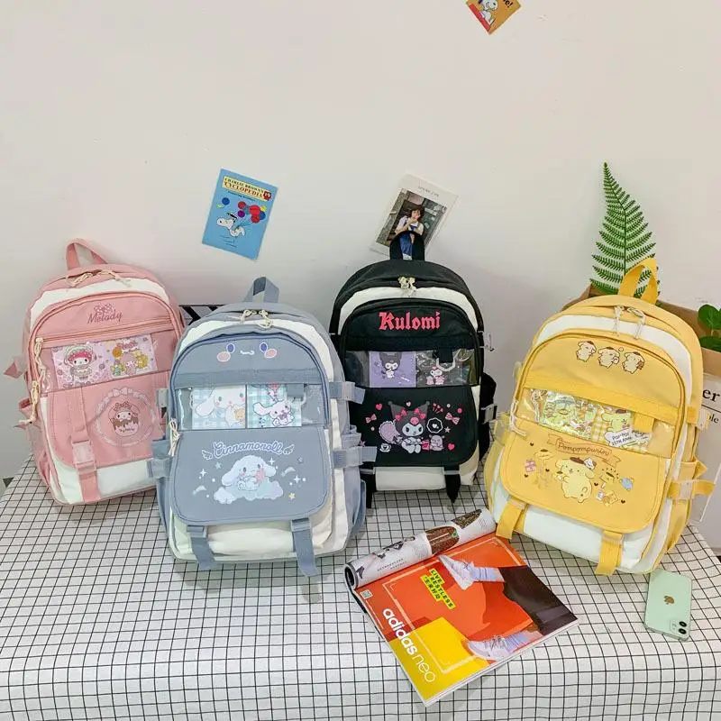

Sanrio Cinnamoroll School Bag My Melody Kuromi Hello Kitty Kawaii Anime Backpacks Ins Jk Student Large Capacity School Bag Girl