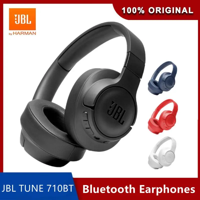 JBL TUNE 710BT Bluetooth Headphones JBL Wireless Earphones Active Noise Cancelling Pure Bass Earphone Gaming Sports Headset
