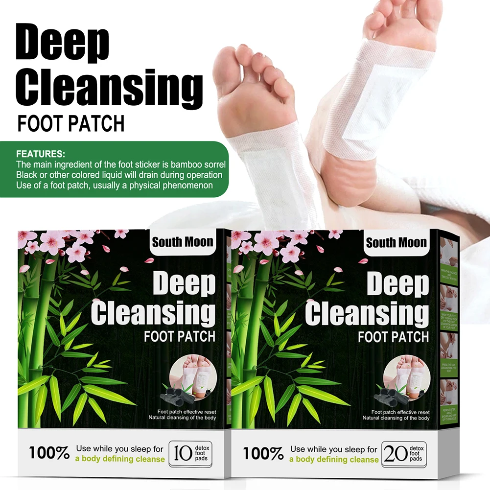 

60pcs Detox Foot Patches Natural Detoxification Body Toxins Cleansing Stress Relief Feet Slimming Cleaning Health Care Tools