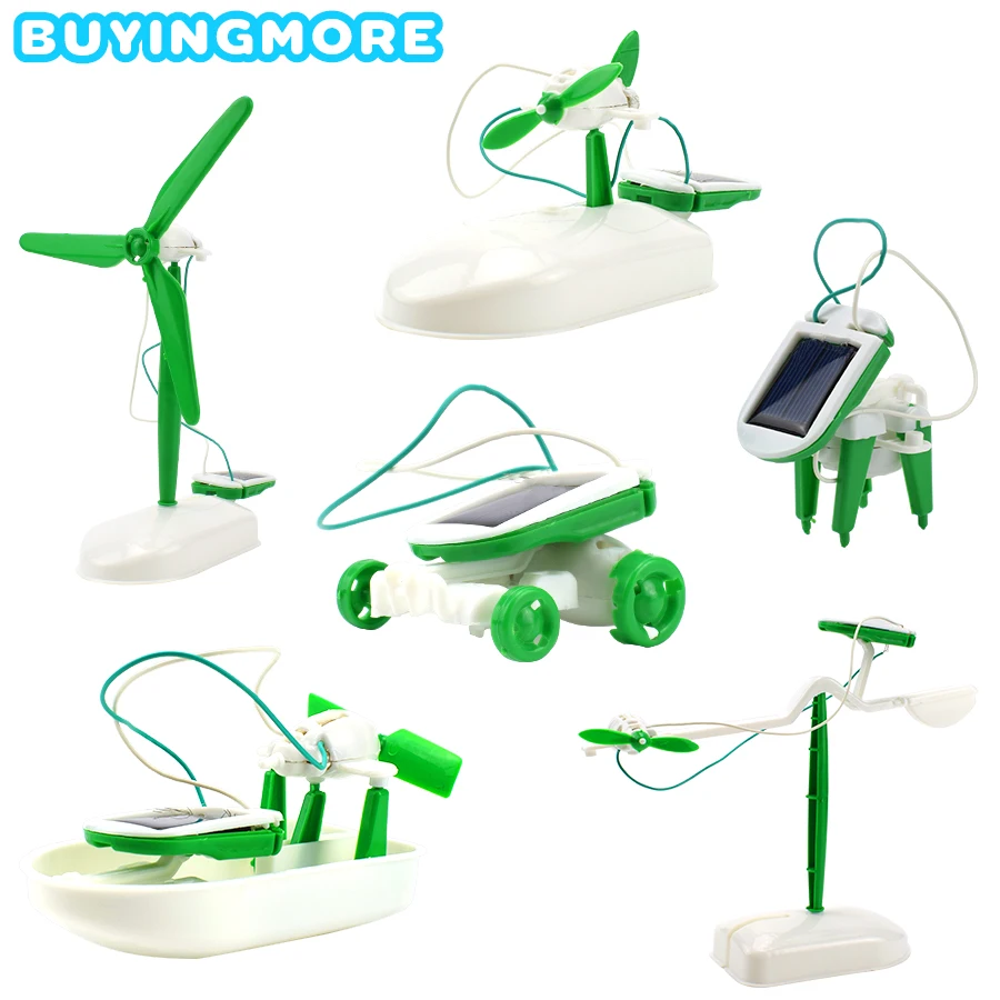 Набор 6 в 1 для самостоятельной сборки самолета лодки машины поезда