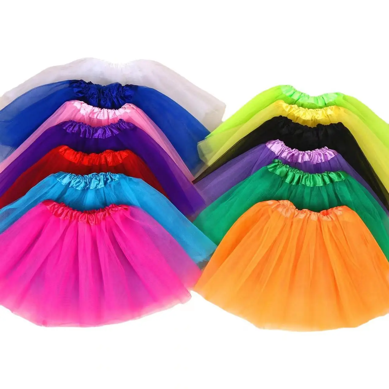 3 layers New Baby Girl Clothes Pink Tutu Skirt Kids Princess Girls Skirt Ball Gown Pettiskirts Birthday Party Kawaii Skirts