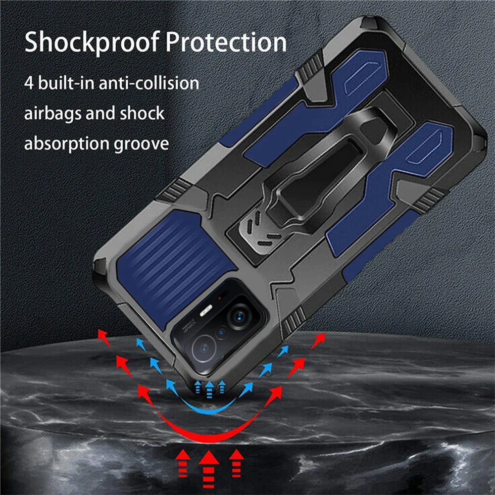 

Xiaomi 11T Pro For Xiaomi 11T Pro Case For Mi11T Mi 11T Pro 5G Cover For mi 11t Mi11t mi 11 t pro Xiaomi11t Armor Belt Clip Capa