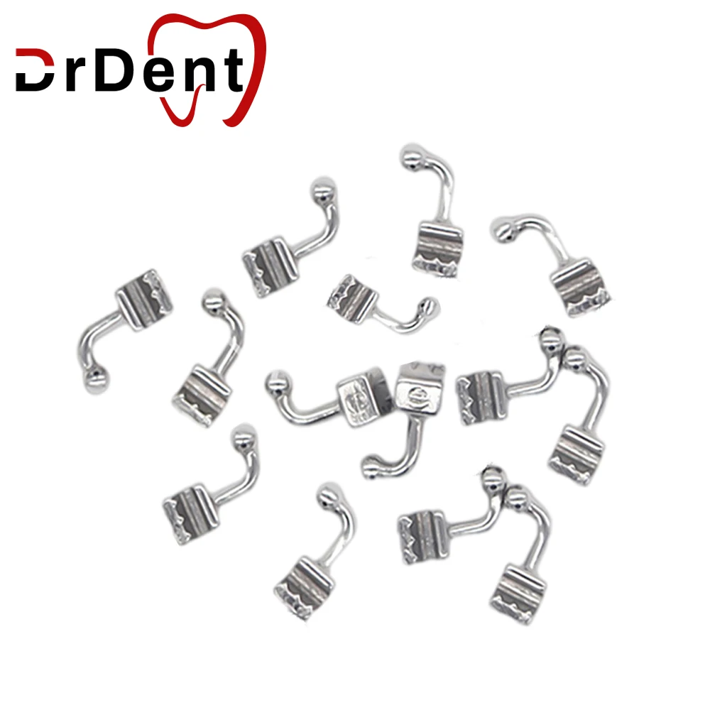 

Crimpable Hook With 90 Degree Bending Metal Box Accessory Holder Oral Care 10PCS Left/Right Orthodontic Dental