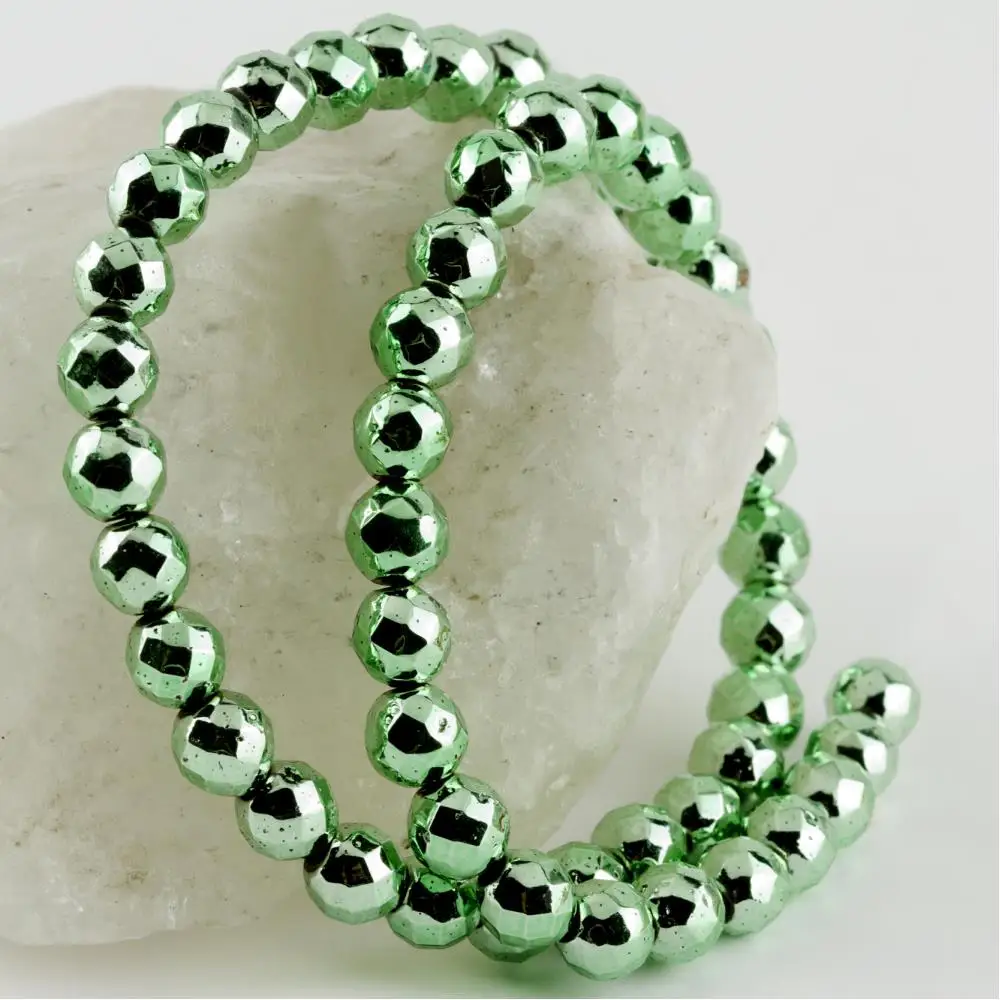 

8 mm facet hematite stone