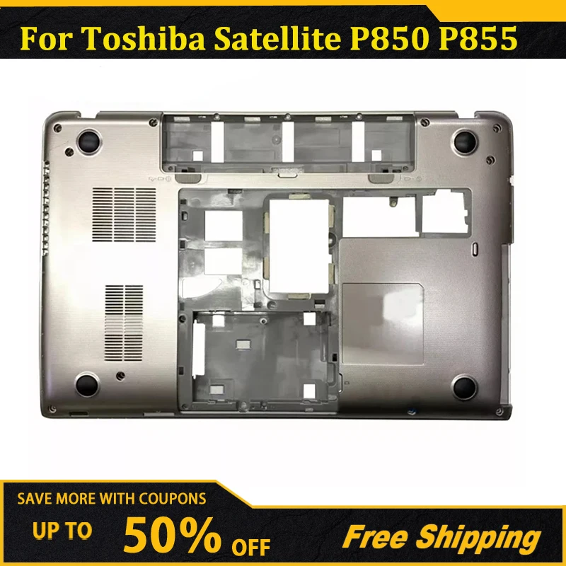 New Laptop Bottom Base Case For Toshiba Satellite P850 P855 Series AP0OT000210 Silver Cover Shell