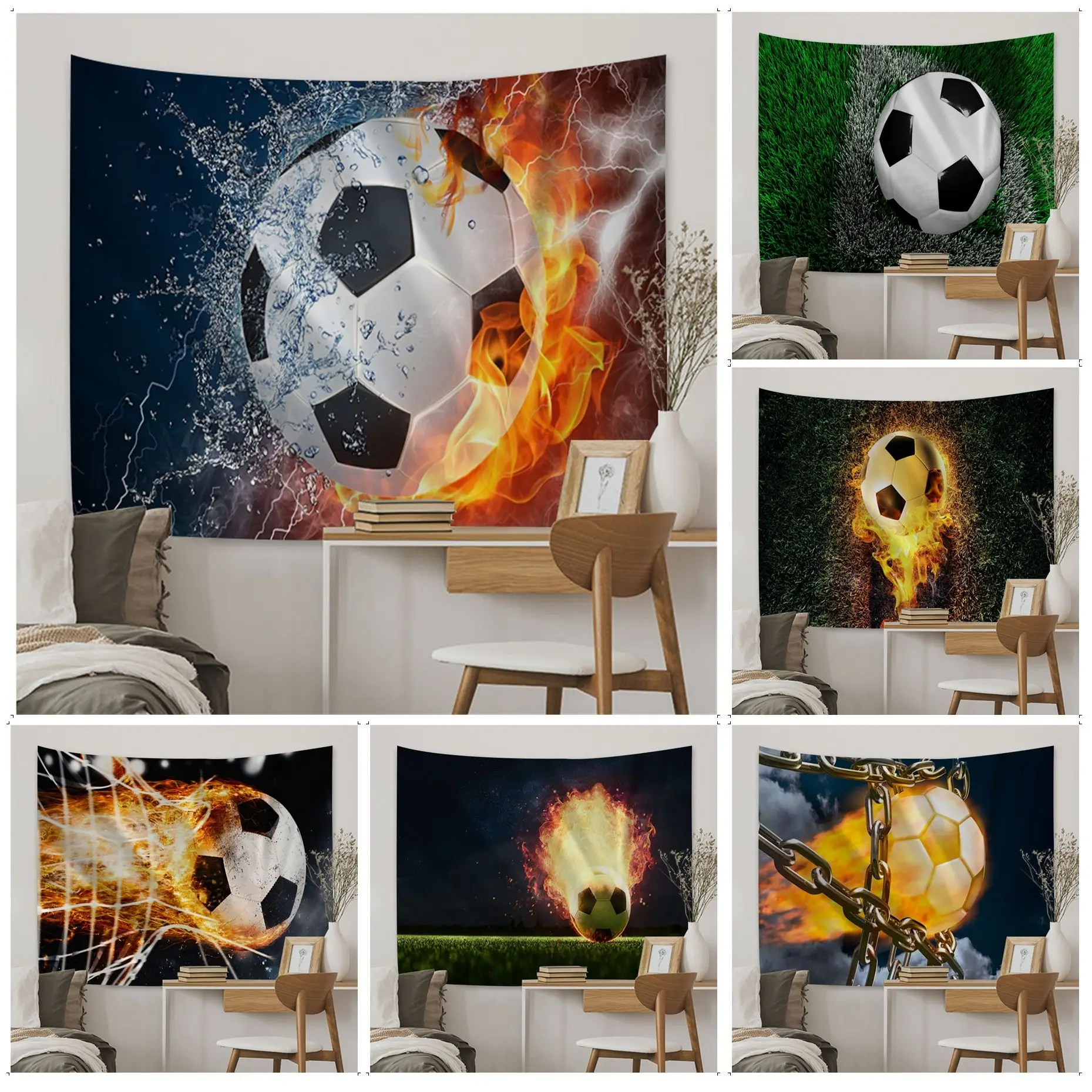 

Football Hanging Bohemian Tapestry Japanese Wall Tapestry Anime Wall Art Decor