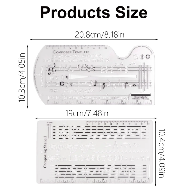 Y1UB Линейка для рисования персонала шаблон написания песен трафарет композитора