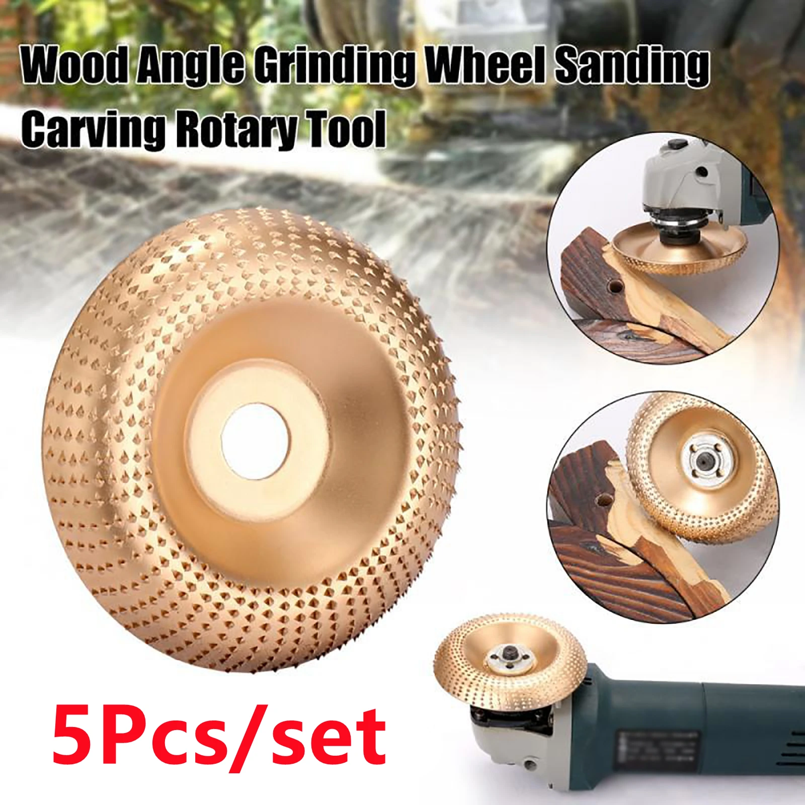 

5pcs Angle Grinding Disc Polishing Wheel Sanding Shaping Woodworking Spur Disc Engraving Rotary Tool Easy Use for Angle Grinder