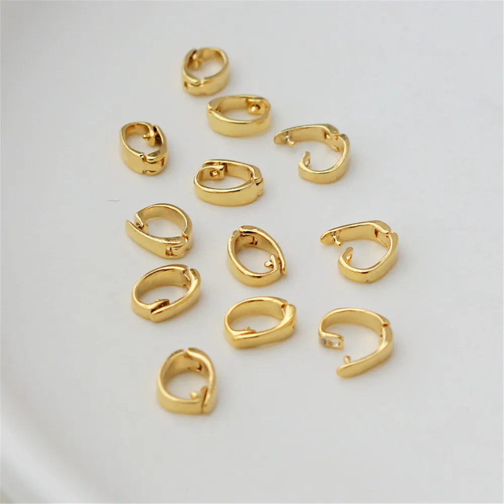 

14K gold color bracelet necklace buckle 5*7mm melon seed buckle buckle DIY pendant link button accessories