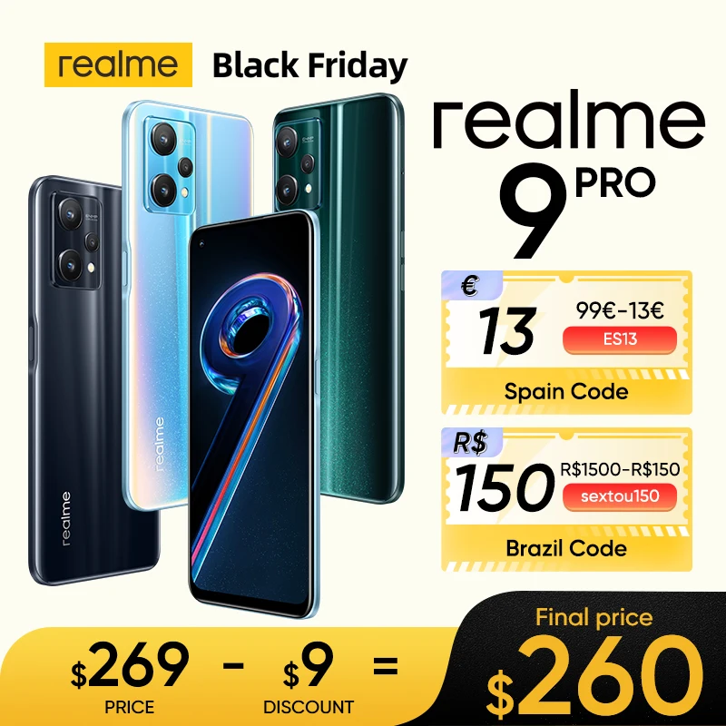 realme 9 pro world premiere 5G Mobile phone 8GB RAM 128GB ROM smartphone 6.6inch FHD+ Display 120Hz Qualcomm Snapdragon 695 5G