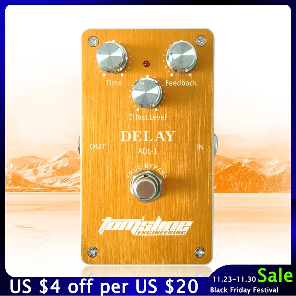 

Aroma ADL-1 Electric Guitar Delay Effect Pedal True Bypass Aluminum Alloy Housing Electric Guitar Parts Accessories Effect Pedal