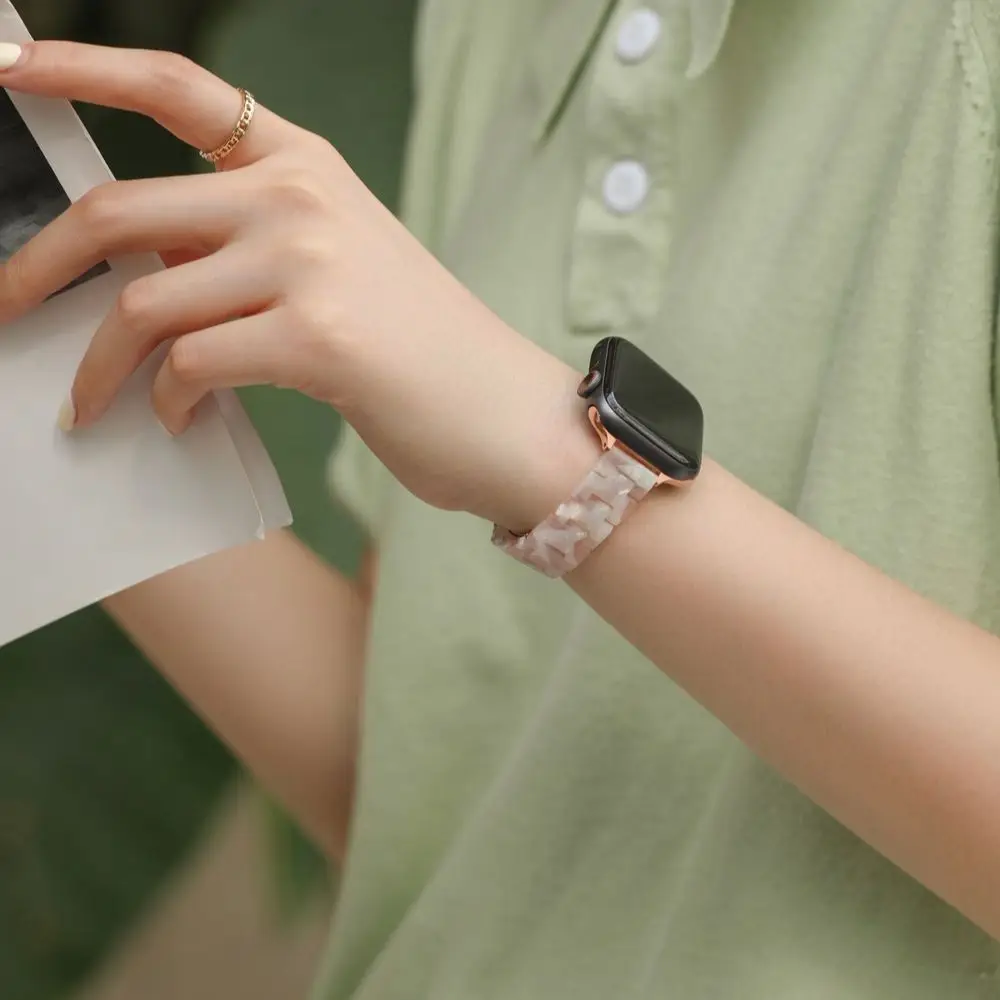Браслет для часов новый ремешок Apple Watch легкий женский акриловый из экологически