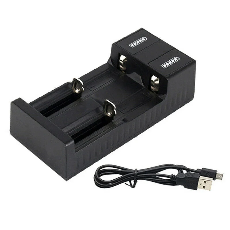 

Universal Battery Charger For 3.7V USB Port 18650 26650 14500 Li-&qi Dual Slot