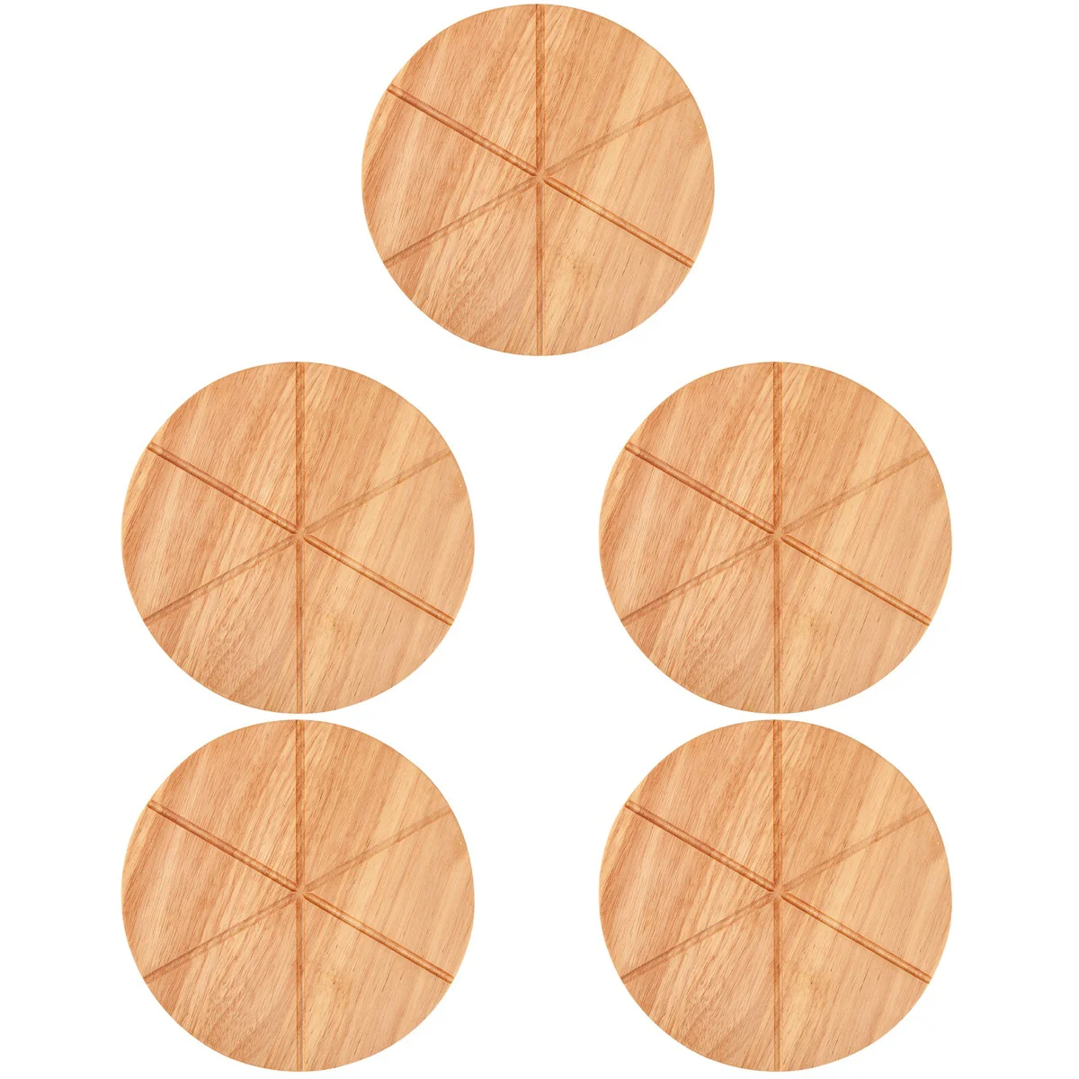 

5pcs Round Pizza Board Pizza Tray Cake Dessert Board Plate Snack Tray
